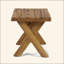 Charmante table d'appoint rustique en bois d'acacia pour les espaces extérieurs