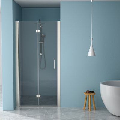 32"W X 72"H Shower Door In Brushed Nickel - Build Materials, Water-Repellent Finish, Bathroom Accessory Build, Modern