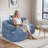 Boneless Latitude Run®109” Curved Upholstered Sofa, Compression Chenille Cloud Couch with Deep Seat & 4 Pillows-1215498353