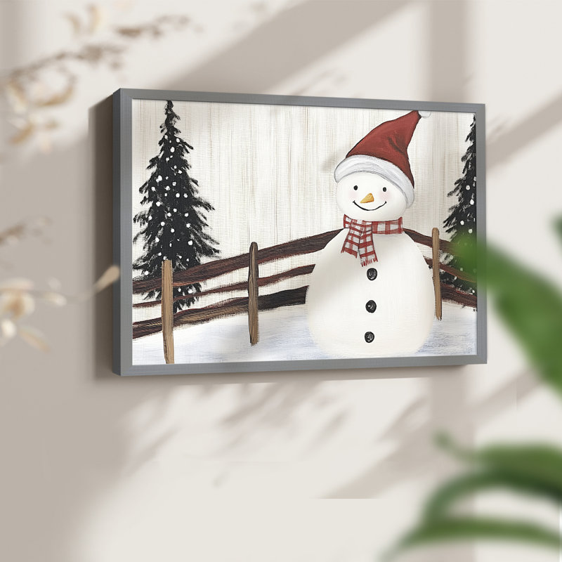 Art de Noël - DLxxxxi - reproduction encadrée, H 16 po x l 20 po, Gris