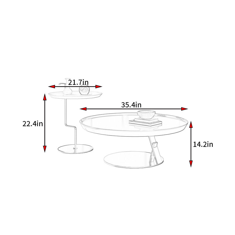 Table basse de style moderne et minimaliste
