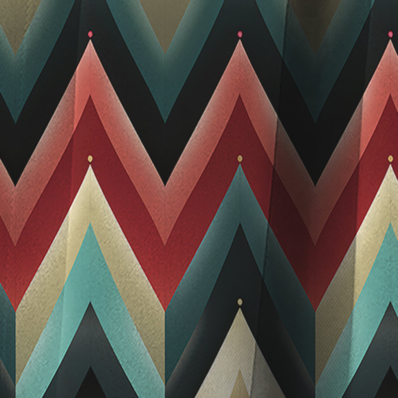 Motif à chevrons multicolores et opulence glamour - Rideau à chevrons - Rideau occultant - 1 panneau, L 52 po x L 90 po