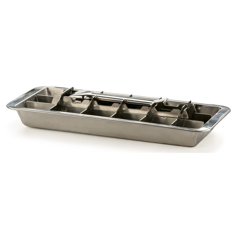 Onyx Stainless Steel Old-School Ice Cube Tray with Handle