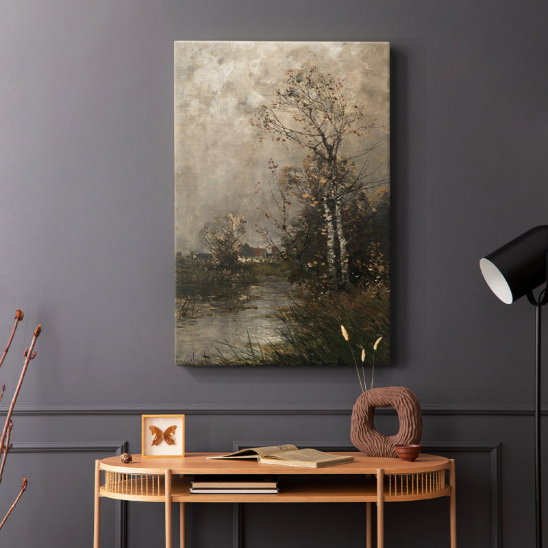 Paysage rétro CVII - galerie Cavas, H 18 po x l 12 po