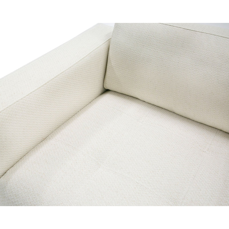 Broomvane - Chaise moderne en tissu blanc cassé