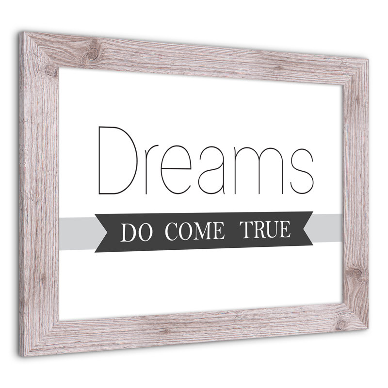 «Dreams Come True», reproduction encadrée, H 16 po x l 20 po x P 0,75 po
