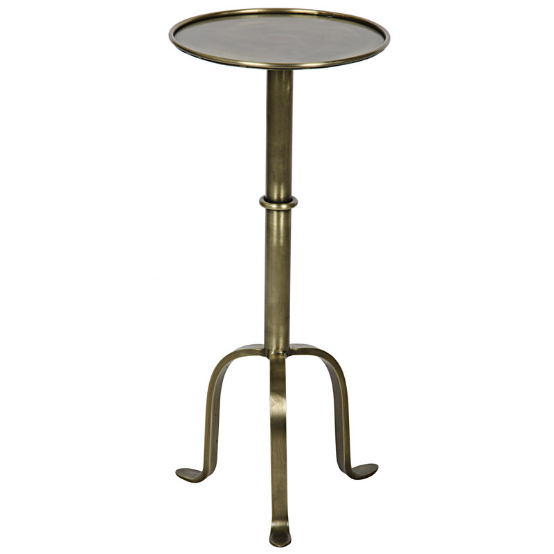 Tini End Table, Antique Brass
