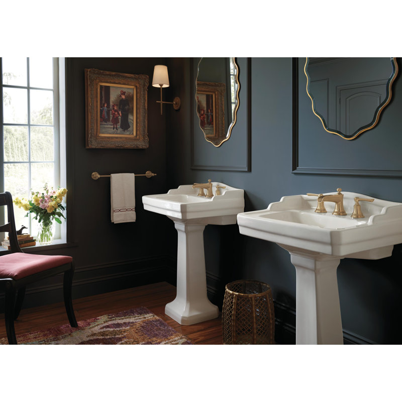 Rook® Widespread Bathroom Faucet with Drain Assembly, Luxe Gold, 1.2, Lever