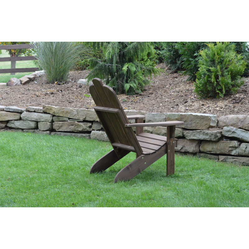 Handley Outdoor Adirondack Chair, Walnut Stain