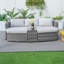 Siège à lattes avec coussin et table 88,98 po Darsh-85036301