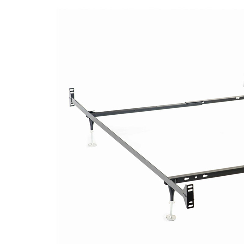 Base de lit convertible en métal avec support central renforcé