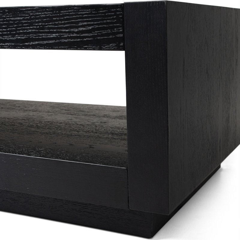 Artemis Black Rectangular Wooden Coffee Table with Storage