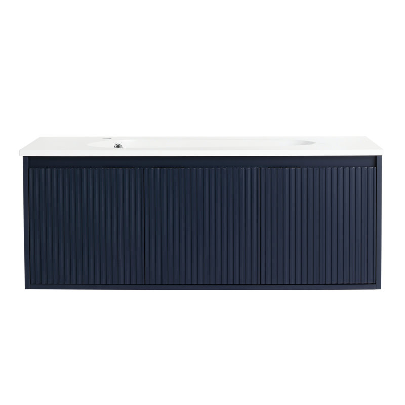 Meuble-lavabo flottant 48 po avec lavabo en résine