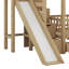 Lit superposé simple au-dessus de simple avec escalier de rangement, escalier en bois massif avec glissière et 2 tiroirs-986782148