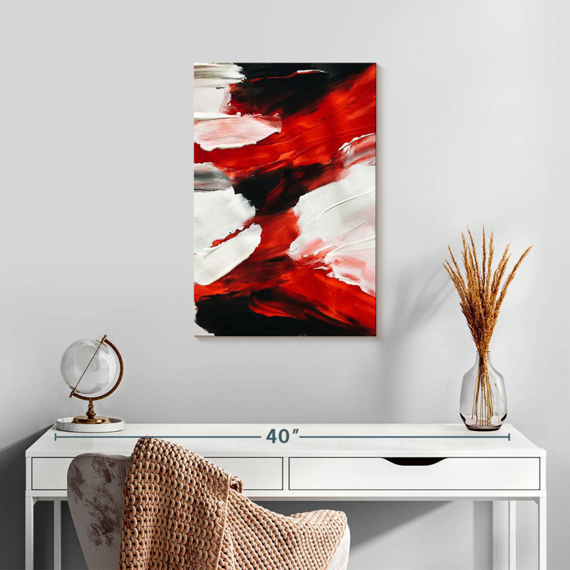 Avery Red Abstract, 24" H x 16" W