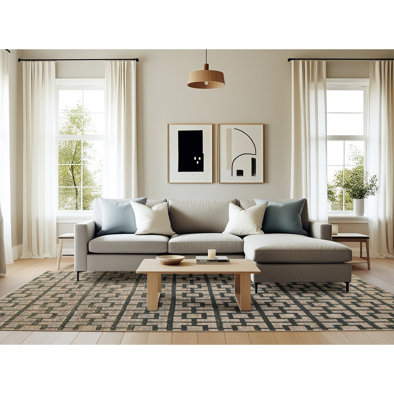 Tapis abstrait moderne 4709, Rectangle 6 pi x 9 pi