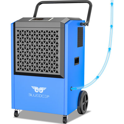 Déshumidificateur industriel de 240 pintes avec pompe et tuyau de vidange — Élimination de l'humidité élevée pour les sous-sols, les chantiers, la restauration après dégâts d'eau, dégivrage automatique, filtre lavable, 380 CFM