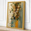 Yellow Blooms in Gold Botanical - Wrapped Canvas-894839724-894839727