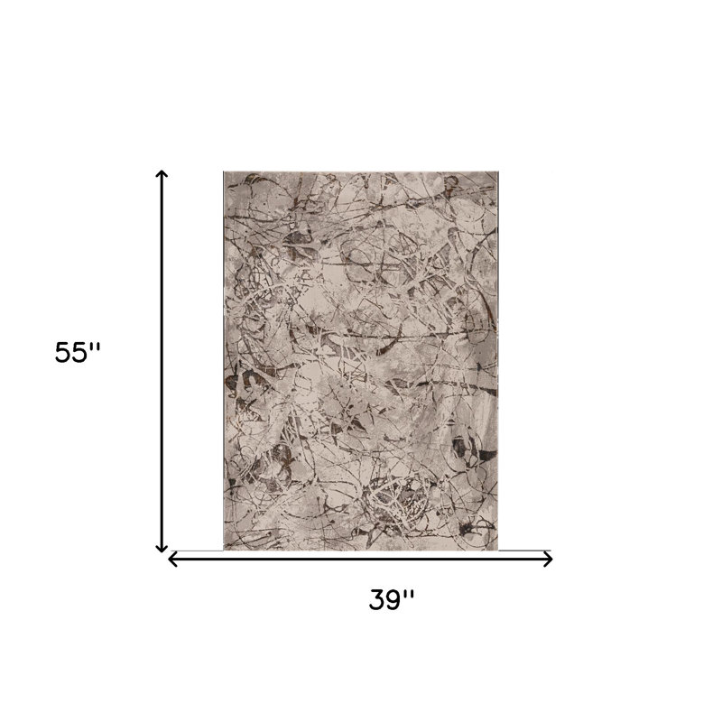 Wilsen Abstract Indoor Rug, Rectangle 3' x 5'