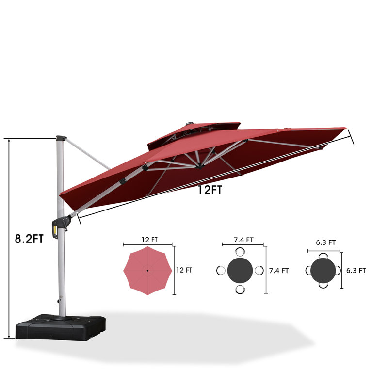 Parasol en porte-à-faux 12 pi, Terra