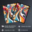 Bright Psychedelic Floral Painting Wall Art Print