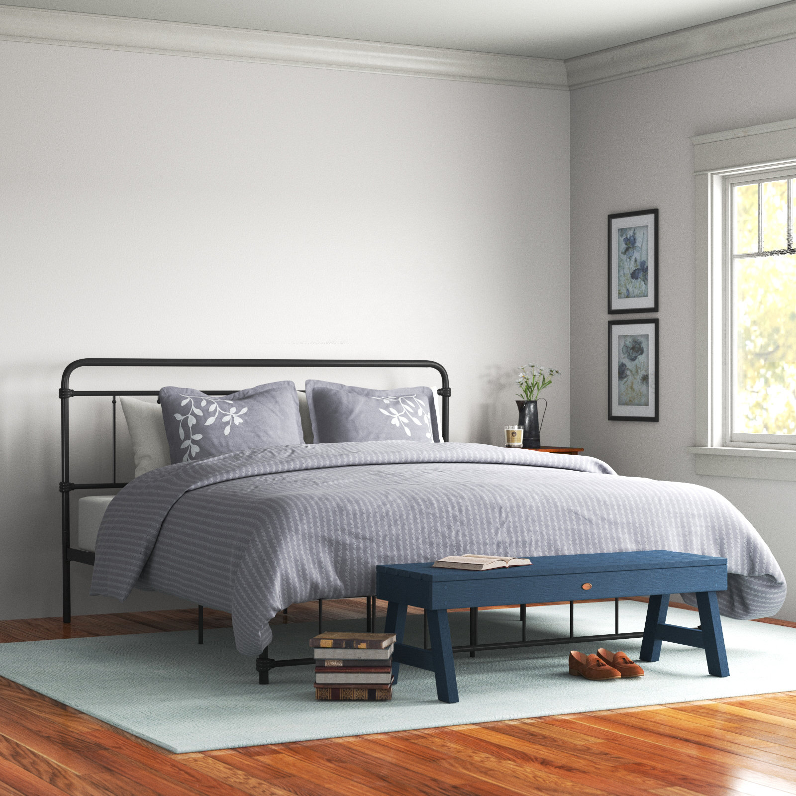 Matheney Platform Bed Andover Mills Color: Black, Size: King