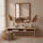 30"x40" Yellowish Brown Wavy Rectangle Solid Wood Frame Decorative Mirror for Home-787028708-787028706