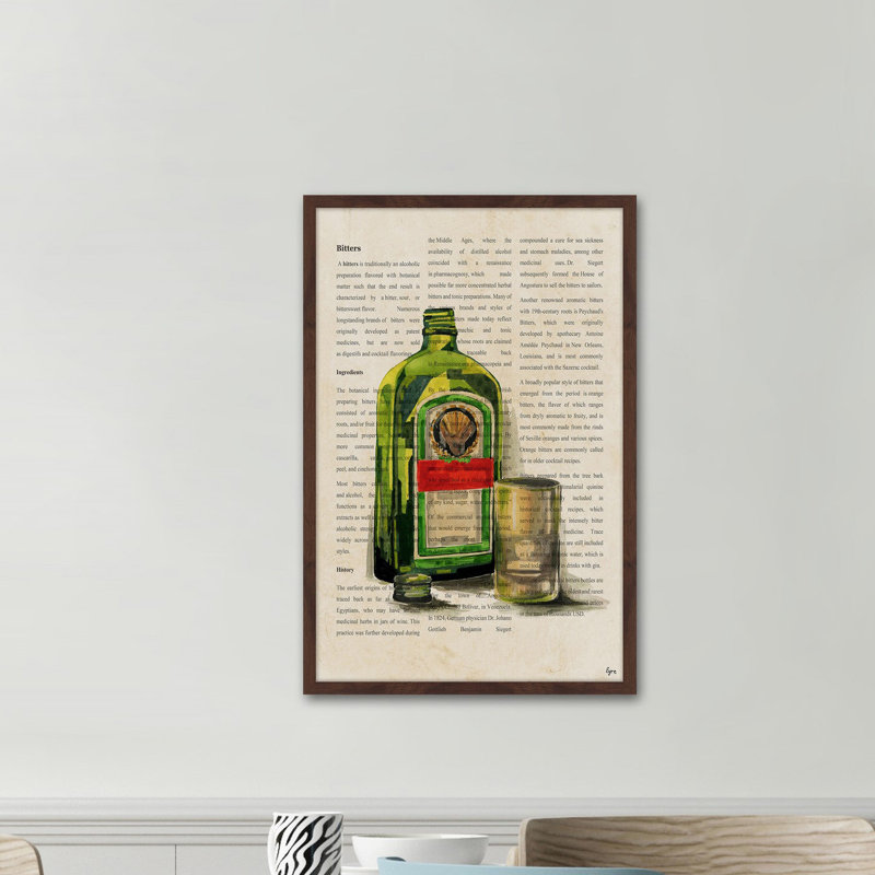 Histoire de Jägermeister par Eyre Tarney - reproduction de cadre photo, H 30 po x l 20 po x P 1,5 po