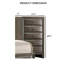 Commode de style transitionnel 1pc Poignées ovales à 5 tiroirs-170915345