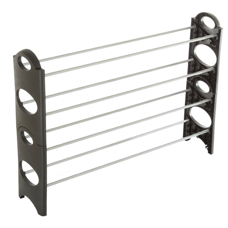 Stackable Shoe Rack - 4-Tier Freestanding Footwear Organizer for Closets or Entryway - Holds 16 Pairs of Sneakers, Heels, and Boots by Everyday Home