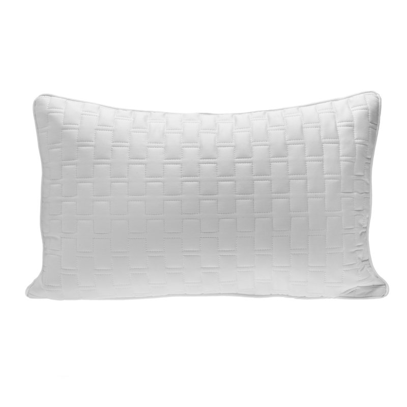 Coussin décoratif matelassé BedVoyage - Viscose de bambou + coton - lombaire - 12 x 20, Neige
