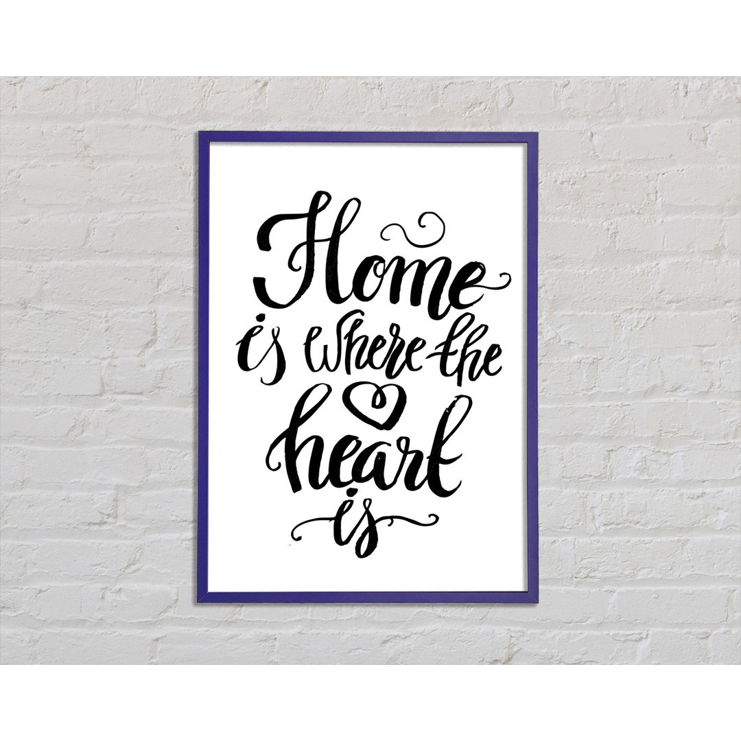 Home Is Where the Heart Is - Einzelne Bilderrahmen Kunstdrucke