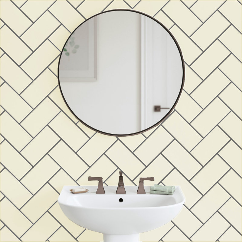 Color Beat Gloss 4" x 8" Ceramic Subway Tile, Crème