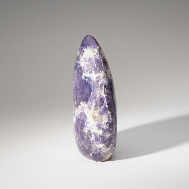 Genuine Polished Lepidolite Freeform (2.2 Lbs), 6" H x 4" W x 2" D, Light Brown/White