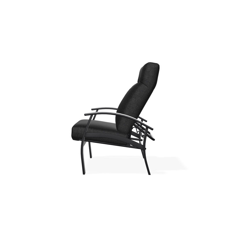 Belle Isle Outdoor Lounge Chair, Black, Cast Slate Sunbrella® Plainweave