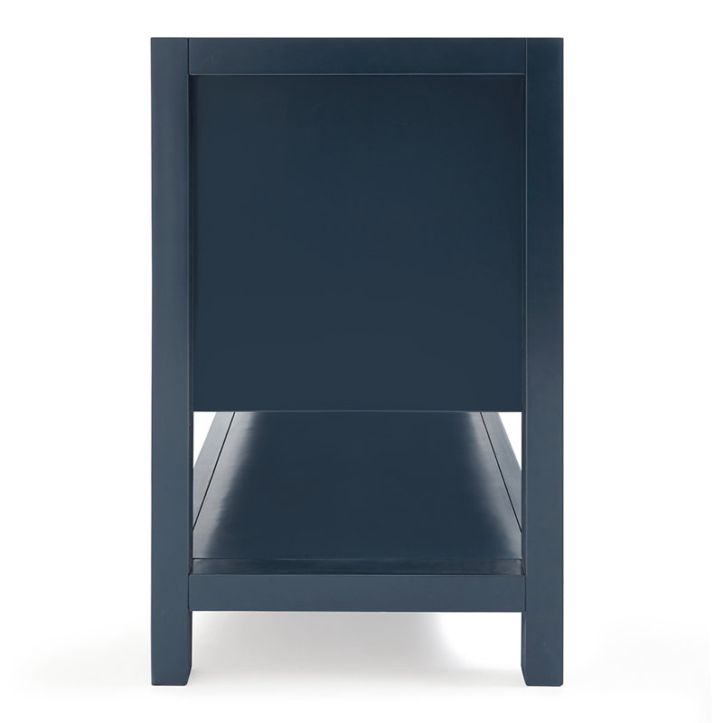 60'' W Double Bathroom Vanity Base, Midnight Blue