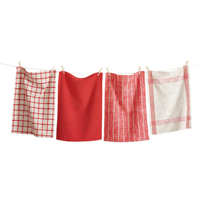 Canyon Woven Dishtowel Set/4 Black Multi