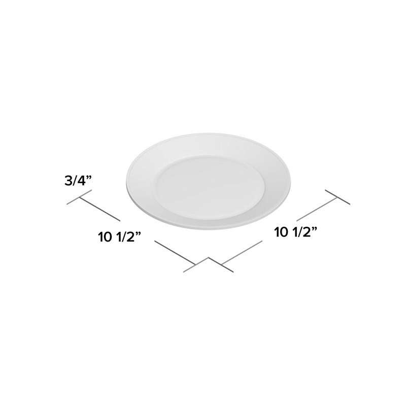 Assiette plate en mélamine de 10,5 po de style gouvernemental, Indigo