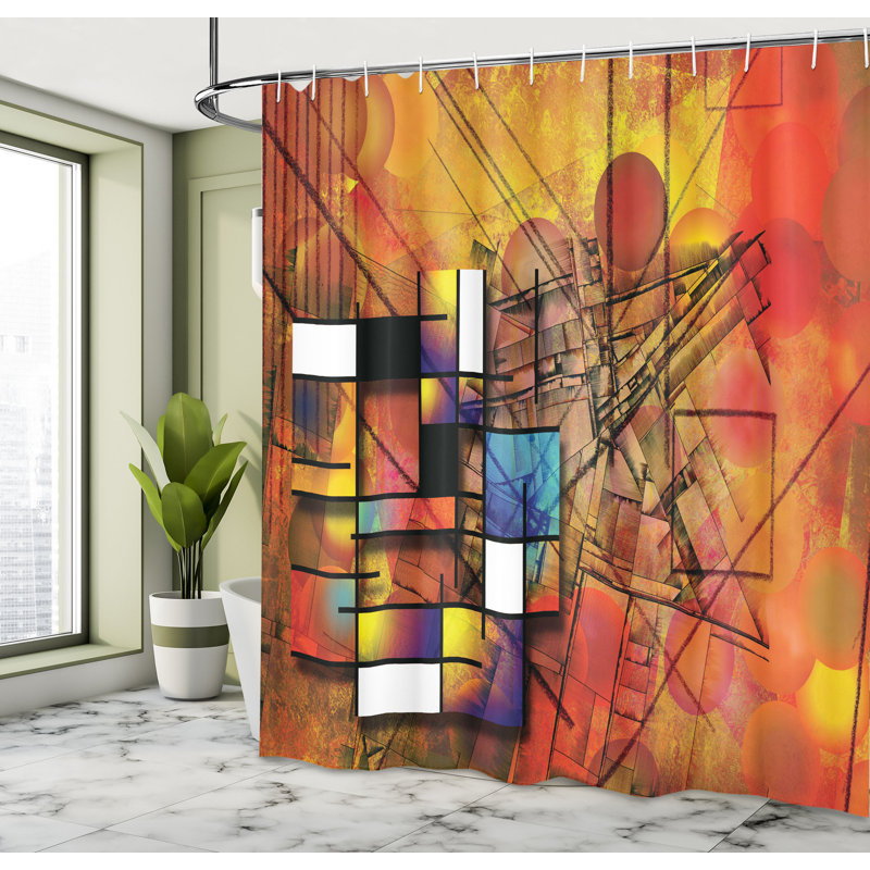Allart Shower Curtain with Hooks Included, 69" W x 75" L