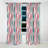 Blue And Pink Artist Strokes Line Pattern Bliss II - Stripped Blackout Curtain - 1 Panels-107546959