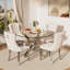 5-Piece Round Glass Dining Table Set-924751075-924751096-924751098