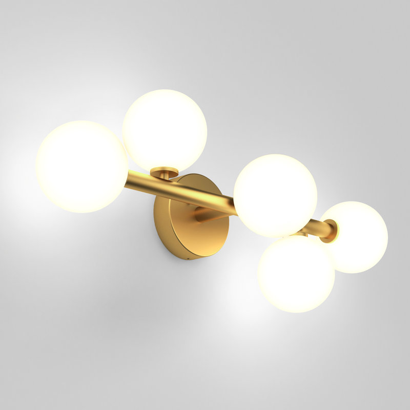 Luminaire de meuble-lavabo Tuskahoma, chrome, Or
