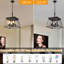 4 - Style antique rétro - noir doré pour la salle à manger cuisine de salon avec hauteur de luminaire réglable