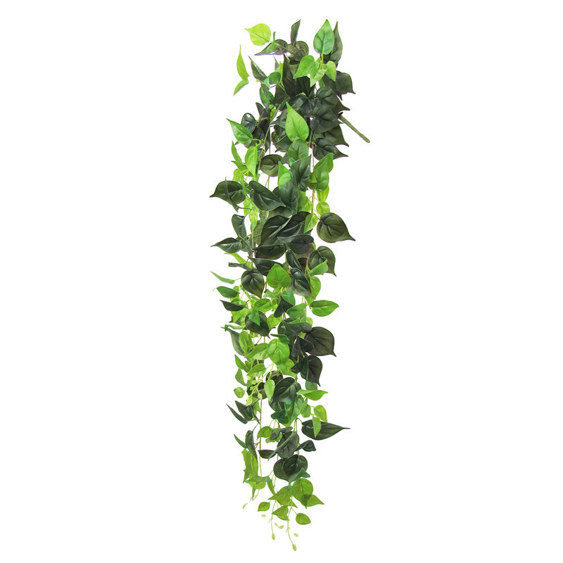 Plante artificielle suspendue lierre Philodendron, H 51 po x l 12 po x P 6 po