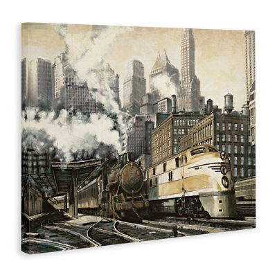 Art urbain sur toile train à vapeur urbain par Matthew Daniels