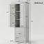 Tall Storage Cabinet With Three Drawers For Bathroom Office-230908313