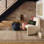 Rectangle Southwestern Hand Knotted Wool/Cotton Area Rug in Ivory/Brown-1105000739
