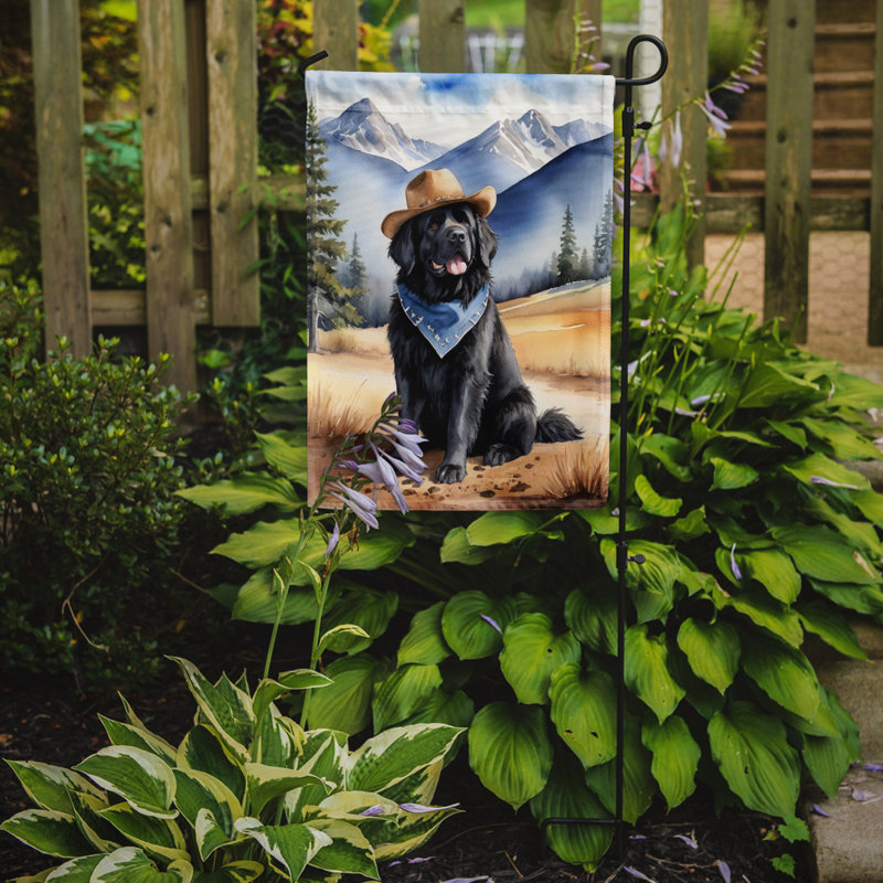 Drapeau Cowboy Welcome Garden, Noir Terre-Terre