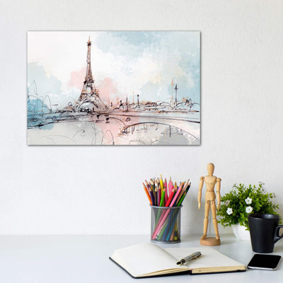 Blushing Paris by Isabelle Z - Wrapped Canvas Painting