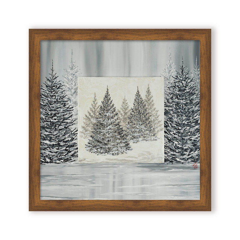 Nature Inspired "Pine Portrait" Canvas Wall Art By , 20" H x 20" W x 2.375" D, Framed Canvas, Gold